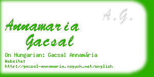 annamaria gacsal business card