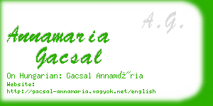 annamaria gacsal business card